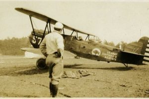 U.S. Army plane on Martindale Field - 1930s