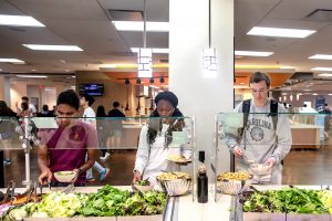 Students eating from Salad Bar